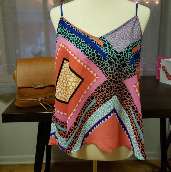 Aqua Tops - Aqua Reptile Print Top